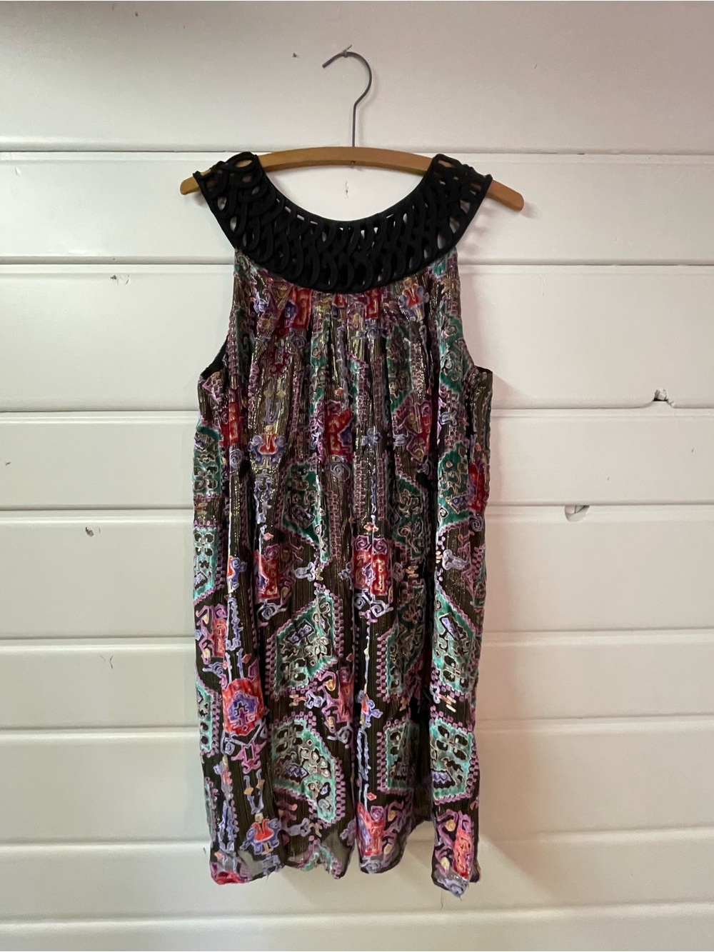 Anthropologie Moulinette Soeurs Multicolor Geo Mini Dress